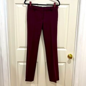 Ann Taylor Devin fit burgundy dress pants size 0